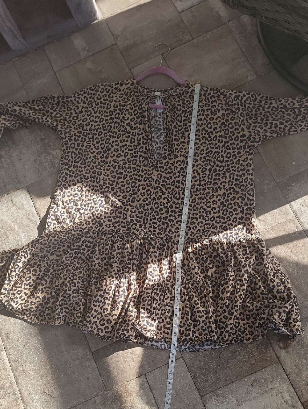 Prima Donna Kiribati Leopard Print Tiered Long-Sleeve Swimwear Dress - Picture 11 of 13
